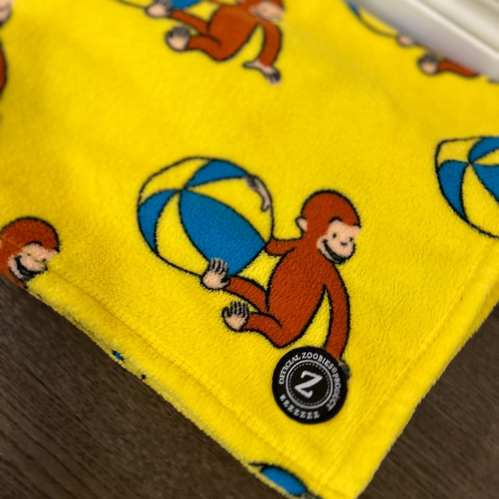 Yellow Curious George Kids Blanket
